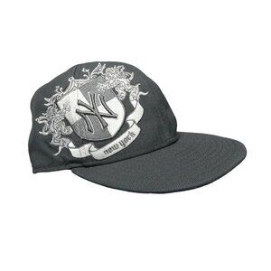 New‎ Era New York Yankees Dark Grey Family Crest Logo Hat 59Fifty Fitted 7 5/8